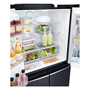 LG 708L French Door Fridge, with InstaView Door-in-Door®, in Matte Black Stainless Steel, GF-V708MBSL